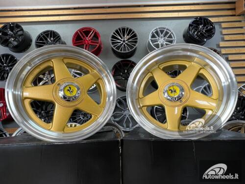 Ratlankis Ferrari Azev style 17X8.5J 4X100/4X114.3 ET25 73.1 Gold with polished lip