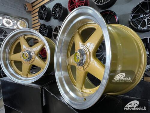 Ratlankis Ferrari Azev style 17X8.5J 4X100/4X114.3 ET25 73.1 Gold with polished lip