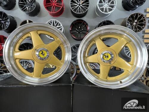 Ratlankis Ferrari Azev style 17X10J 4X100/4X114.3 ET15 73.1 Gold with polished lip