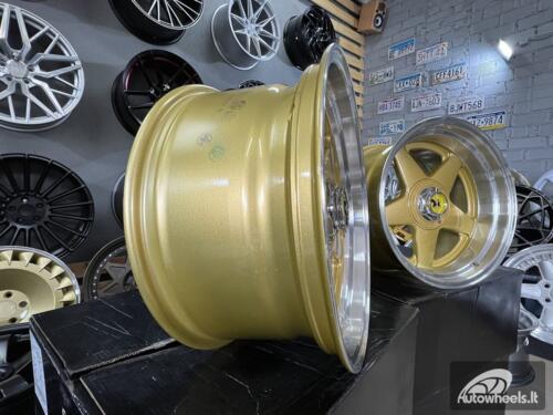 Ratlankis Ferrari Azev style 17X10J 4X100/4X114.3 ET15 73.1 Gold with polished lip