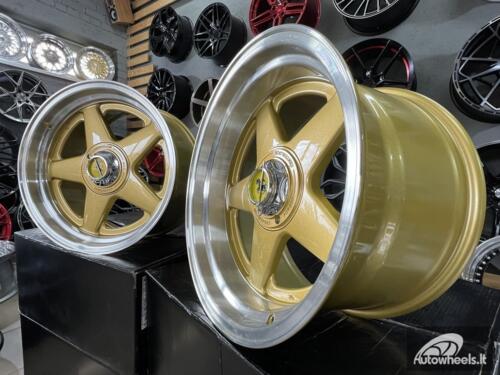 Ratlankis Ferrari Azev style 17X10J 4X100/4X114.3 ET15 73.1 Gold with polished lip