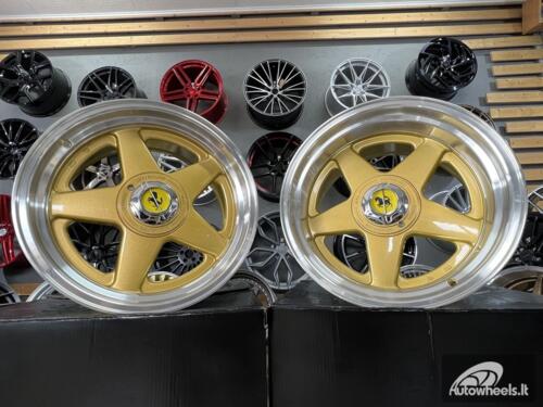Ratlankis Ferrari Azev style 17X10J 4X100/4X114.3 ET15 73.1 Gold with polished lip
