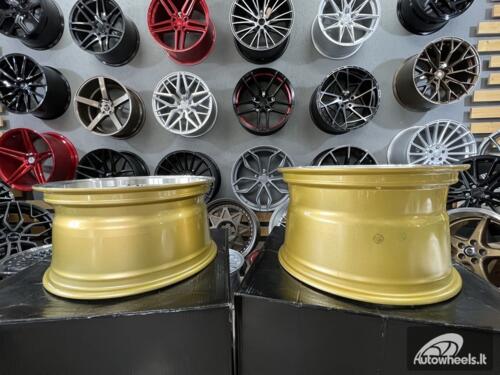 Ratlankis Ferrari Azev style 17X10J 4X100/4X114.3 ET15 73.1 Gold with polished lip