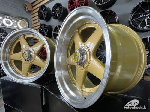 Ratlankis Ferrari Azev style 17X10J 4X100/4X114.3 ET15 73.1 Gold with polished lip
