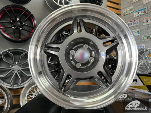 Ratlankis Alpina Spyder style for E30 17X8J 4X100 ET30 73.1 Grey with polished lip