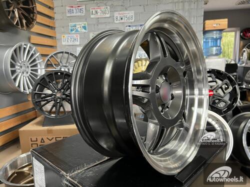 Ratlankis Alpina Spyder style for E30 17X8J 4X100 ET30 73.1 Grey with polished lip