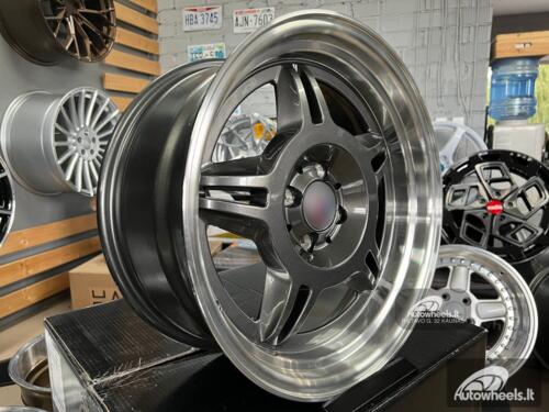 Ratlankis Alpina Spyder style for E30 17X8J 4X100 ET30 73.1 Grey with polished lip