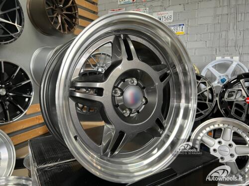 Ratlankis Alpina Spyder style for E30 17X8J 4X100 ET30 73.1 Grey with polished lip