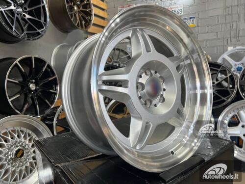 Ratlankis Alpina Spyder style for E30 17X8J 4X100 ET30 73.1 Silver with polished lip