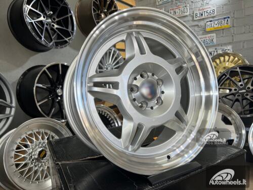 Ratlankis Alpina Spyder style for E30 17X8J 4X100 ET30 73.1 Silver with polished lip