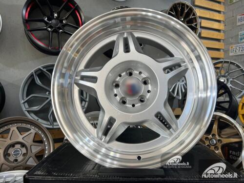 Ratlankis Alpina Spyder style for E30 17X8J 5X100 ET30 73.1 Silver with polished lip