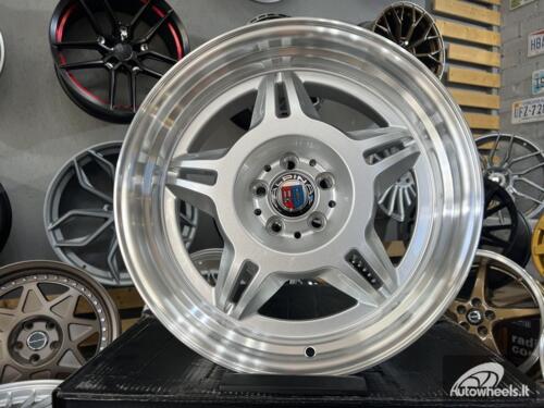 Ratlankis Alpina Spyder style for E30 | R17X8J 5X100 ET30 73.1 Silver with polished lip