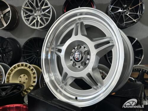 Ratlankis Alpina Spyder style for E30 | R17X8J 5X100 ET30 73.1 Silver with polished lip