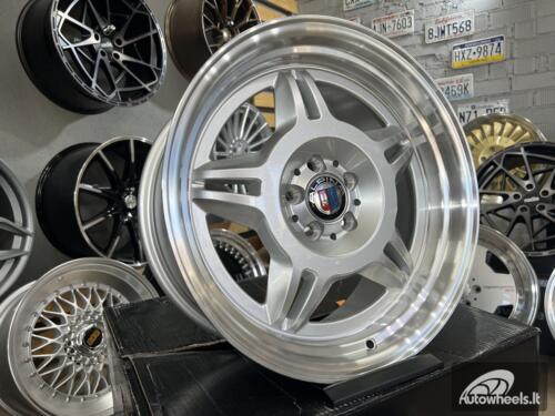 Ratlankis Alpina Spyder style for E30 | R17X8J 5X100 ET30 73.1 Silver with polished lip