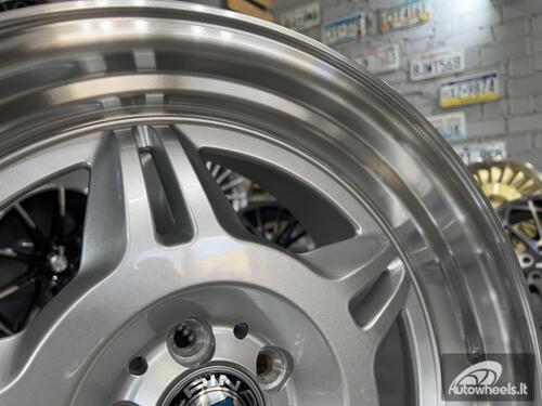 Ratlankis Alpina Spyder style for E30 | R17X8J 5X100 ET30 73.1 Silver with polished lip