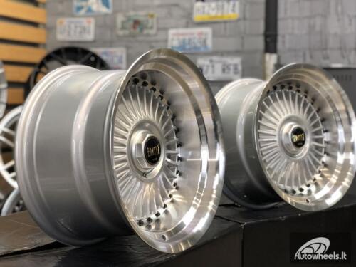 Ratlankis Emitz silver JDM style 15X9J 4X100/5X100 ET0 73.1 Silver with polished lip 
