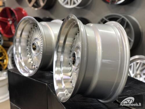 Ratlankis Emitz silver JDM style 15X9J 4X100/5X100 ET0 73.1 Silver with polished lip 