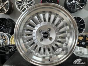 Ratlankis CRX Turbine style 15X8.25J 4X100 ET0 73.1 Silver with polished lip