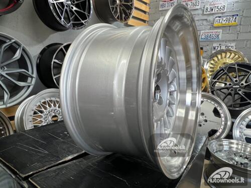 Ratlankis CRX Turbine style 15X8.25J 4X100 ET0 73.1 Silver with polished lip