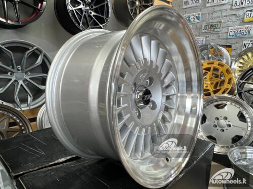 Ratlankis CRX Turbine style 15X8.25J 4X100 ET0 73.1 Silver with polished lip