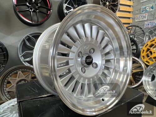 Ratlankis CRX Turbine style 15X8.25J 4X100 ET0 73.1 Silver with polished lip