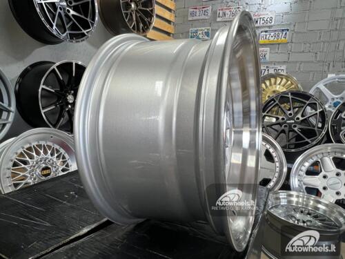 Ratlankis CRX Turbine style 15X8.25J 4X100 ET0 73.1 Silver with polished lip