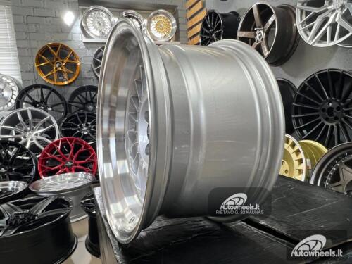 Ratlankis CRX Turbine style 15X8.25J 4X100 ET0 73.1 Silver with polished lip