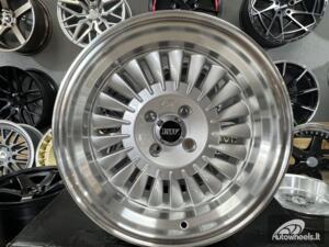 Ratlankis CRX Turbine style | R15X8.25J 4X100 ET0 73.1 Silver with polished lip