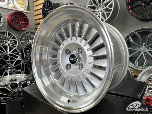 Ratlankis CRX Turbine style | R15X8.25J 4X100 ET0 73.1 Silver with polished lip