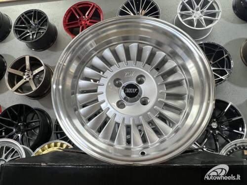 Ratlankis CRX Turbine style | R15X8.25J 4X100 ET0 73.1 Silver with polished lip