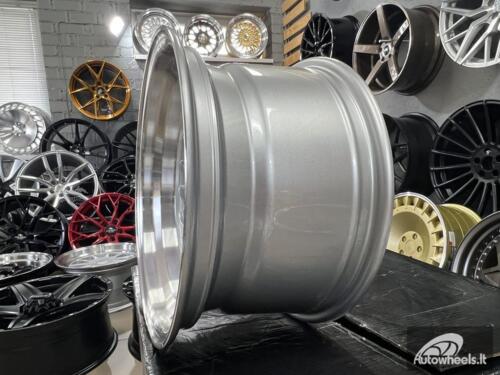 Ratlankis CRX Turbine style | R15X8.25J 4X100 ET0 73.1 Silver with polished lip