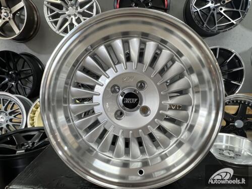 Ratlankis CRX Turbine style | R15X8.25J 4X100 ET0 73.1 Silver with polished lip