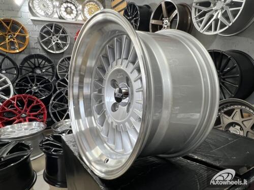 Ratlankis CRX Turbine style | R15X8.25J 4X100 ET0 73.1 Silver with polished lip