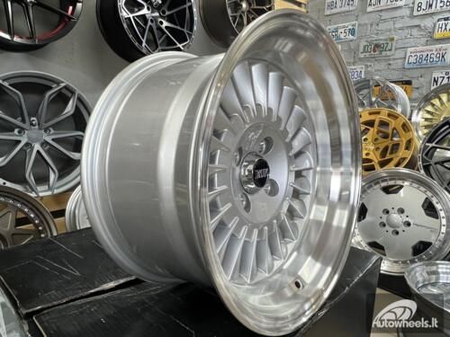 Ratlankis CRX Turbine style | R15X8.25J 4X100 ET0 73.1 Silver with polished lip