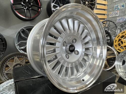 Ratlankis CRX Turbine style | R15X8.25J 4X100 ET0 73.1 Silver with polished lip