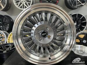 Ratlankis CRX Turbine style 15X8.25J 4X100 ET0 73.1 Grey with polished lip