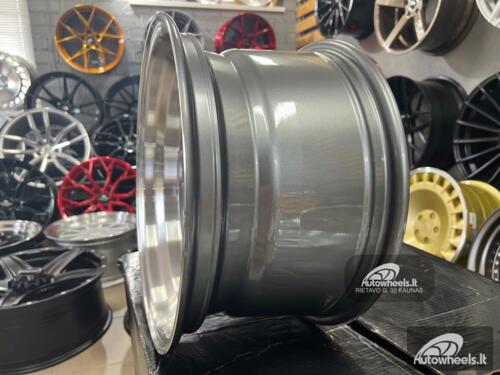 Ratlankis CRX Turbine style 15X8.25J 4X100 ET0 73.1 Grey with polished lip