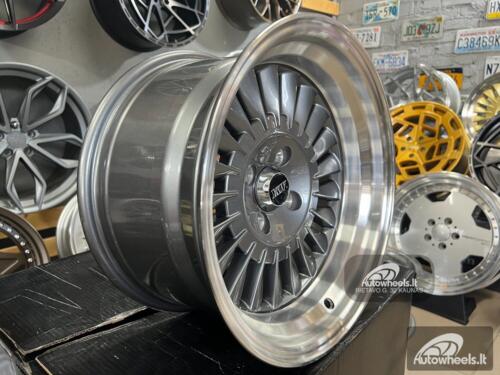 Ratlankis CRX Turbine style 15X8.25J 4X100 ET0 73.1 Grey with polished lip