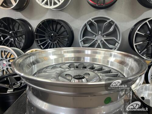 Ratlankis CRX Turbine style 15X8.25J 4X100 ET0 73.1 Grey with polished lip