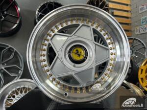 Ratlankis Ferrari Billet style 15X8.25J 4X100/5X100 ET20 73.1 Silver with polished lip