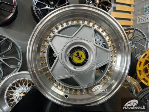 Ratlankis Ferrari Billet style 15X8.25J 4X100/5X100 ET20 73.1 Silver with polished lip