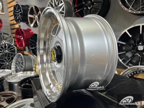 Ratlankis Ferrari Billet style 15X8.25J 4X100/5X100 ET20 73.1 Silver with polished lip