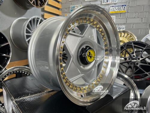Ratlankis Ferrari Billet style 15X8.25J 4X100/5X100 ET20 73.1 Silver with polished lip