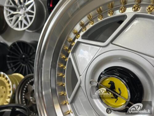 Ratlankis Ferrari Billet style 15X8.25J 4X100/5X100 ET20 73.1 Silver with polished lip