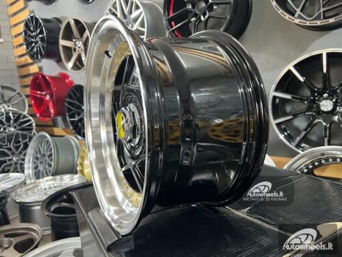 Ratlankis Ferrari Billet style 15X8.25J 4X100/5X100 ET20 73.1 Black with polished lip