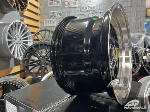 Ratlankis Ferrari Billet style 15X8.25J 4X100/5X100 ET20 73.1 Black with polished lip