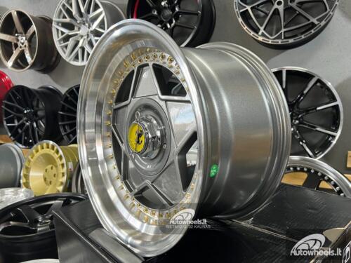 Ratlankis Ferrari Billet style 15X8.25J 4X100/5X100 ET20 73.1 Grey with polished lip