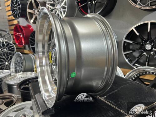 Ratlankis Ferrari Billet style 15X8.25J 4X100/5X100 ET20 73.1 Grey with polished lip
