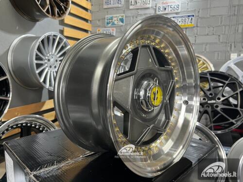 Ratlankis Ferrari Billet style 15X8.25J 4X100/5X100 ET20 73.1 Grey with polished lip