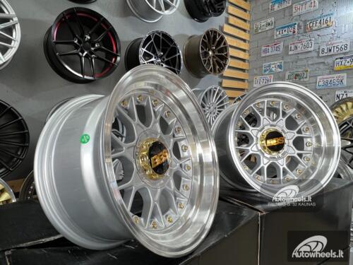 Ratlankis BBS RS JDM style 15X8J 4X100/4X114.3 ET0 73.1 Silver with polished lip